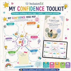 Kids Confidence Toolkit and Self Esteem Activities | Anxiety & Emotional Wellbeing | both Interactive and  Printable preview