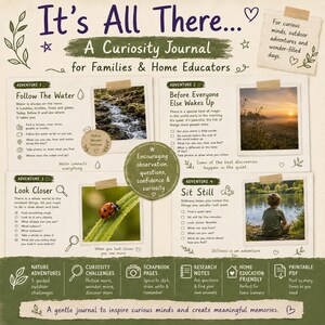 Kids Nature Curiosity Journal | Outdoor Learning Adventure Scrapbook (Printable PDF) preview