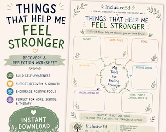 Anxiety Recovery Worksheet | Resilience Activity, Confidence Building (PDF Download) preview
