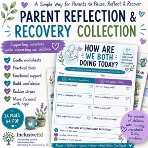 Parent Reflection and Recovery Toolkit | Anxiety, EBSA, Emotional Wellbeing Worksheets | Printable PDF preview