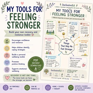 Children's Anxiety Recovery Worksheet | Confidence Building Activity (PDF Download) preview