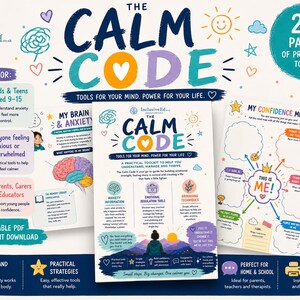 Child Anxiety Workbook, Coping Skills, Emotional Regulation, Grounding Activities (PDF Download) preview