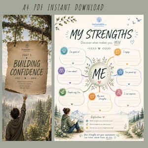 My Strengths Worksheet | Teen Self-Esteem, Confidence Building (PDF Download) preview