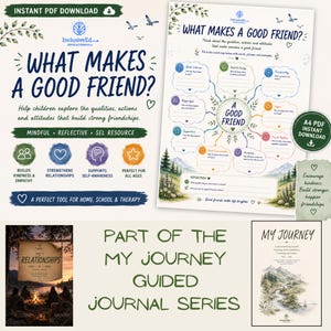 What Makes a Good Friend Instant Download PDF - Healthy relationships Social Emotional Learning a4 PDF preview