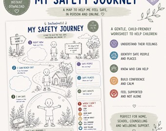 Child Safety Activity Worksheet | Safe People, Places, Online (PDF Download) preview
