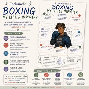 Boxing My Little Imposter Worksheet | Self-Reflection for Confidence (Digital Download) preview