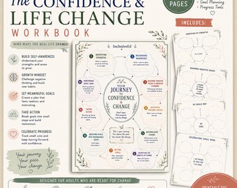 The Confidence & Life Change Workbook | 25 Visual Mind Maps (PDF Download) preview