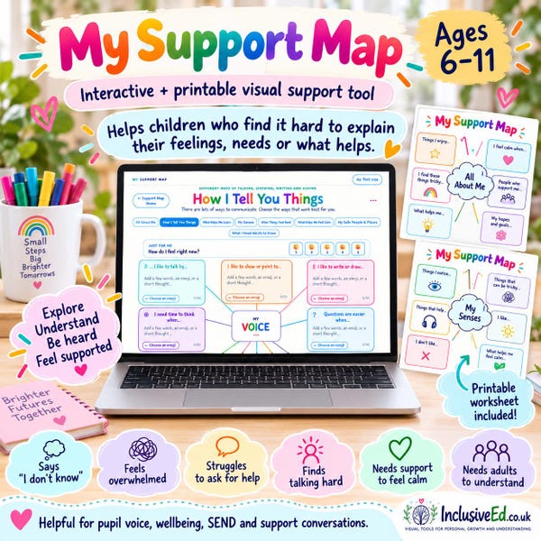 My Support Map ages 6 to 11 version
