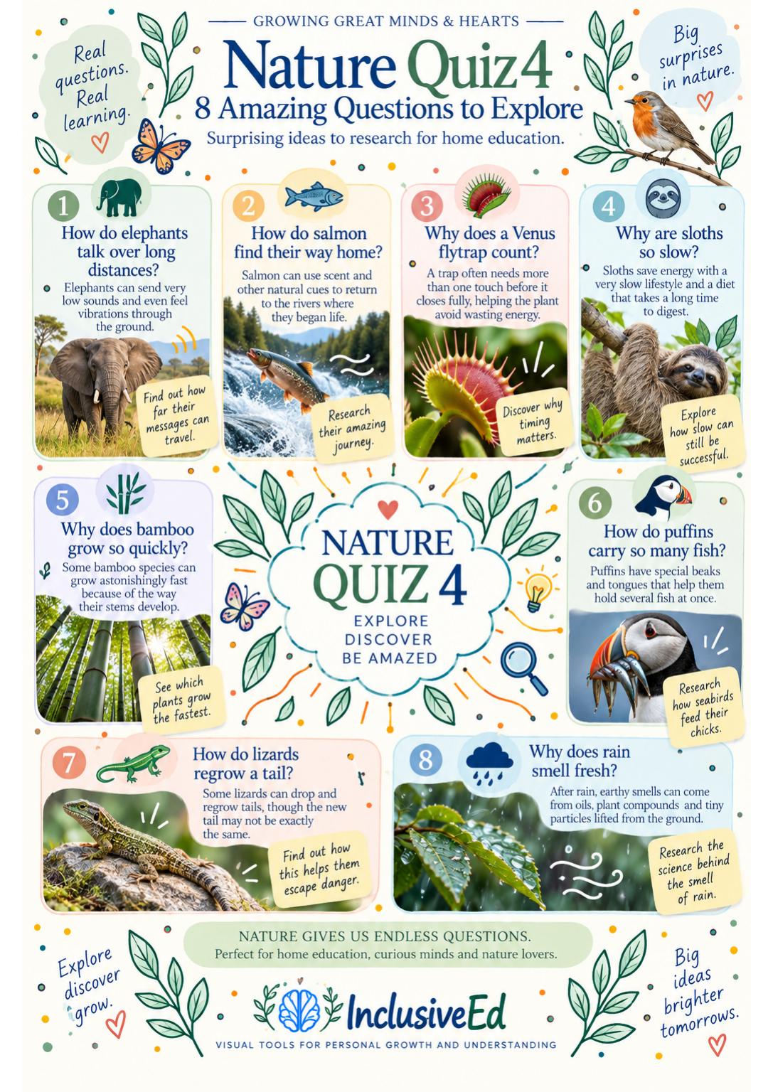 InclusiveEd Nature Quiz 4: eight illustrated questions to explore the natural world